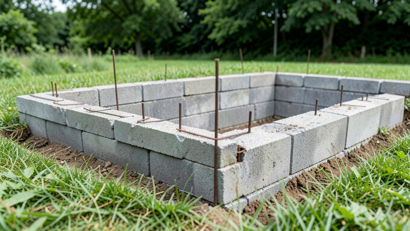 budowa basenu z bloczków betonowych