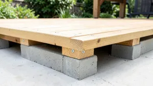 budowa tarasu drewnianego na betonie